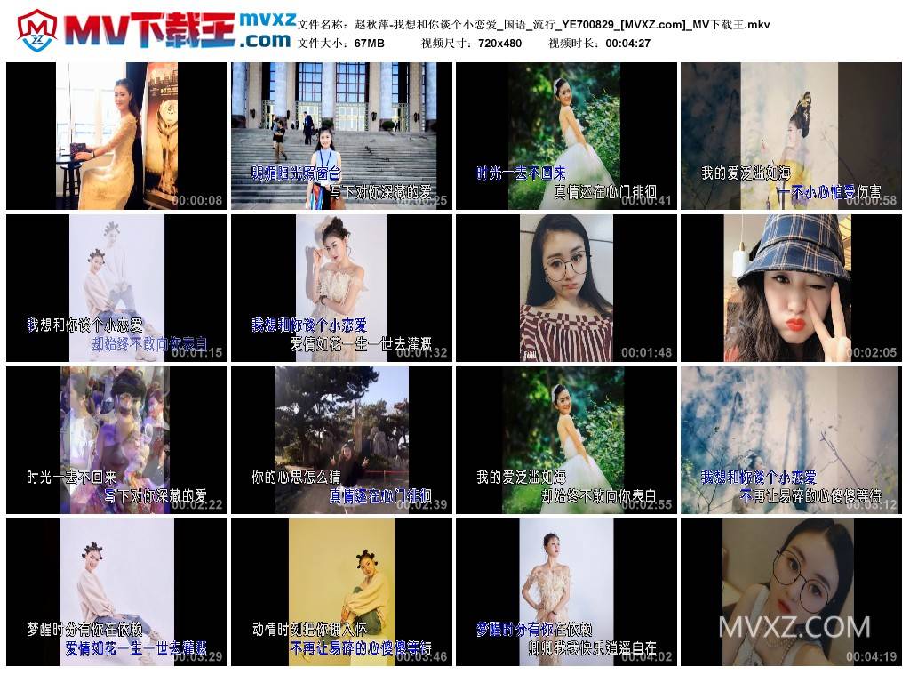 赵秋萍-我想和你谈个小恋爱_国语_流行_YE700829